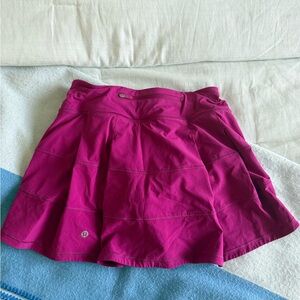 Lululemon Magenta Pace Rival Mid Skirt Tall